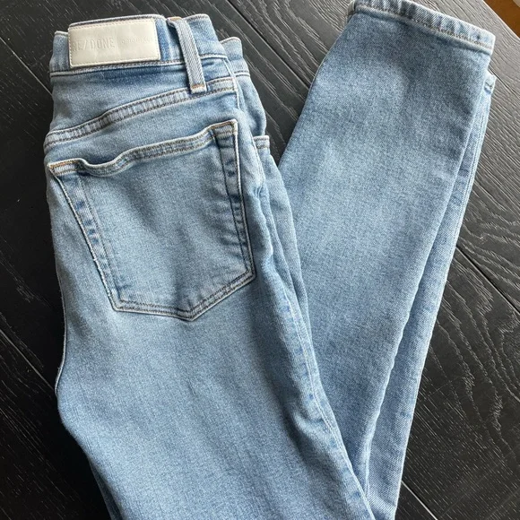 ReDone Jeans / High Rise Ankle Crop / color 'Mid 90s' / size 26